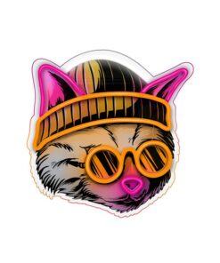 Forever Light Neon Art LED Cat Dreamer - Διακοσμητικό φωτιστικό τοίχου