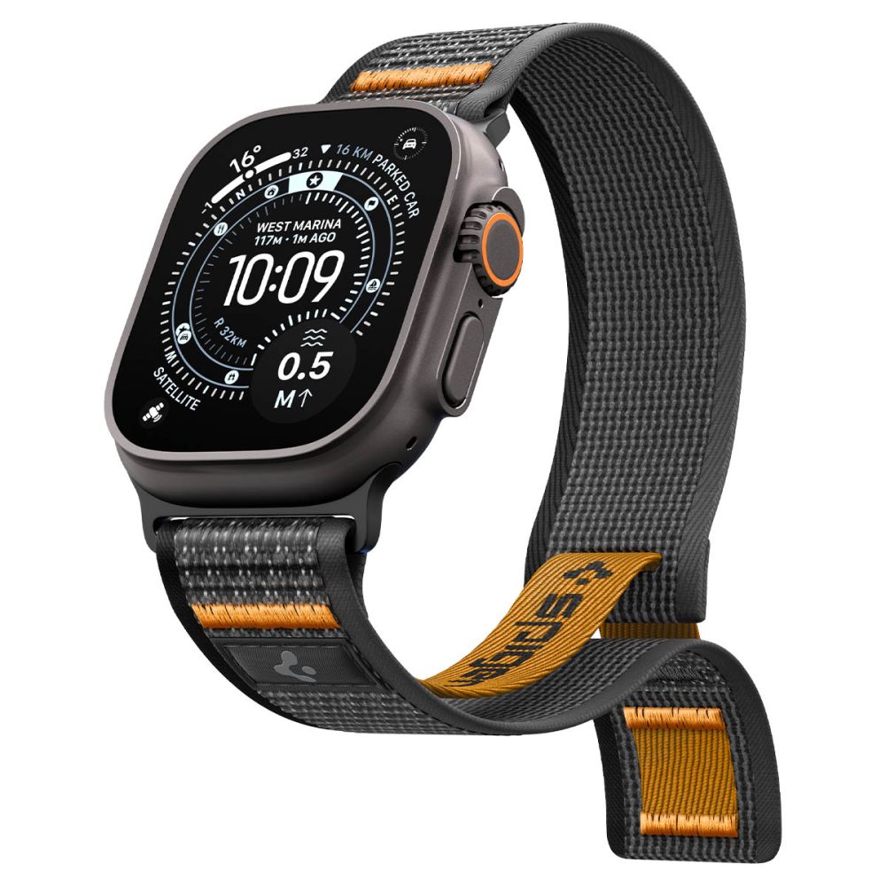 SPIGEN ATHLEX AIR 2 APPLE WATCH 8 / 9 / 10 / 11 / SE / ULTRA (44 / 45 / 46 / 49 MM) ACTIVE BLACK / ORANGE AMP10607 - Image 8