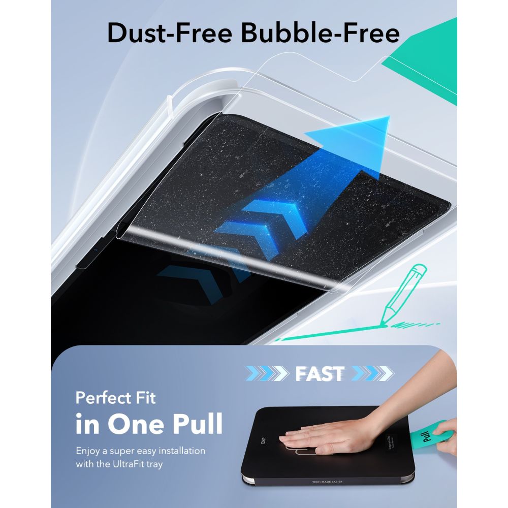 ESR PAPER FEEL 2-PACK IPAD AIR 10.9” 4 / 5 / 2020-2022 / 11” 6 / 7 / 8 / 2024-2026 CLEAR (4894240299319) - Image 5