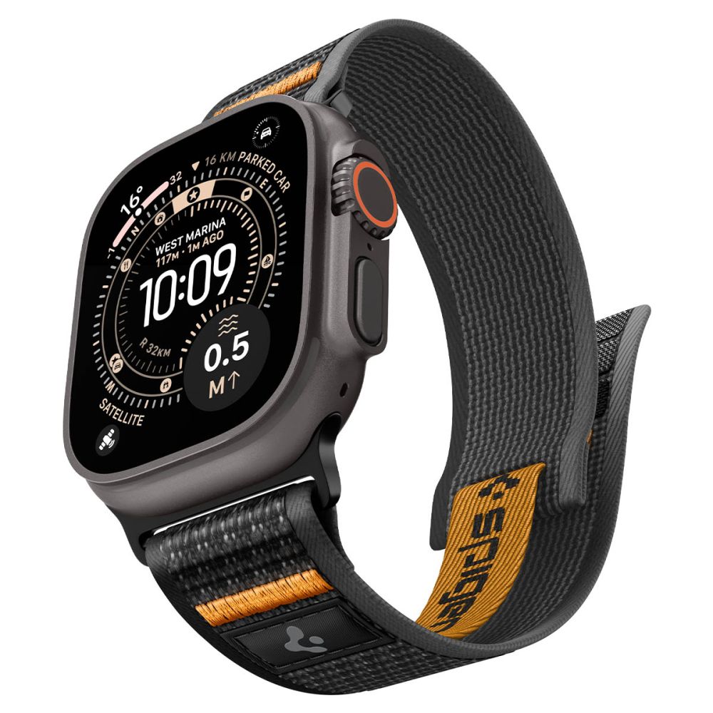 SPIGEN ATHLEX AIR 2 APPLE WATCH 8 / 9 / 10 / 11 / SE / ULTRA (44 / 45 / 46 / 49 MM) ACTIVE BLACK / ORANGE AMP10607 - Image 9