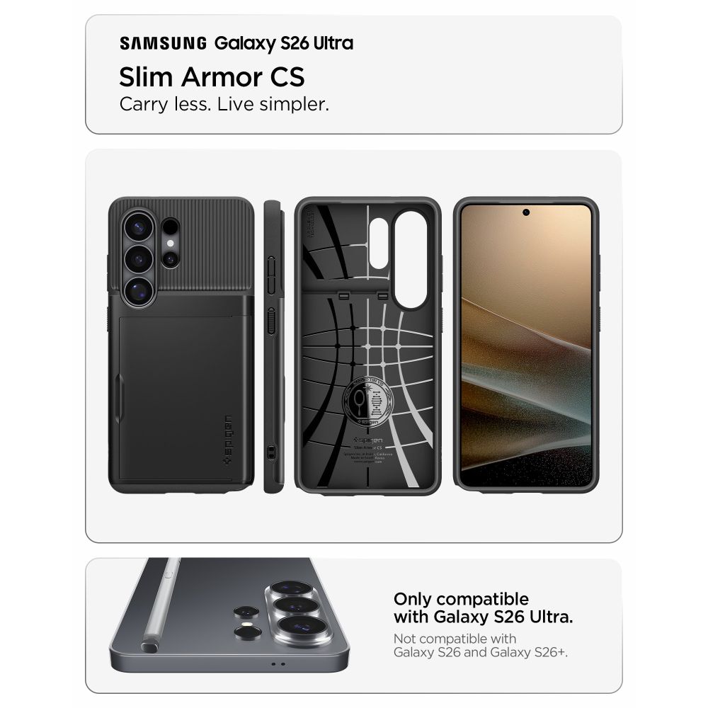 SPIGEN SLIM ARMOR CS GALAXY S26 ULTRA BLACK (ACS11036) - Image 2