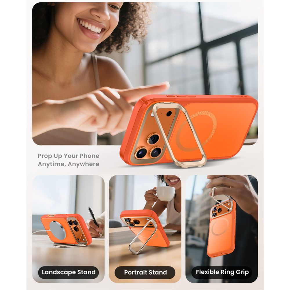 SUPCASE IBLSN ARES θήκη flip MagSafe iPhone 17 Pro Max κοραλλί (843439159822) - Image 3
