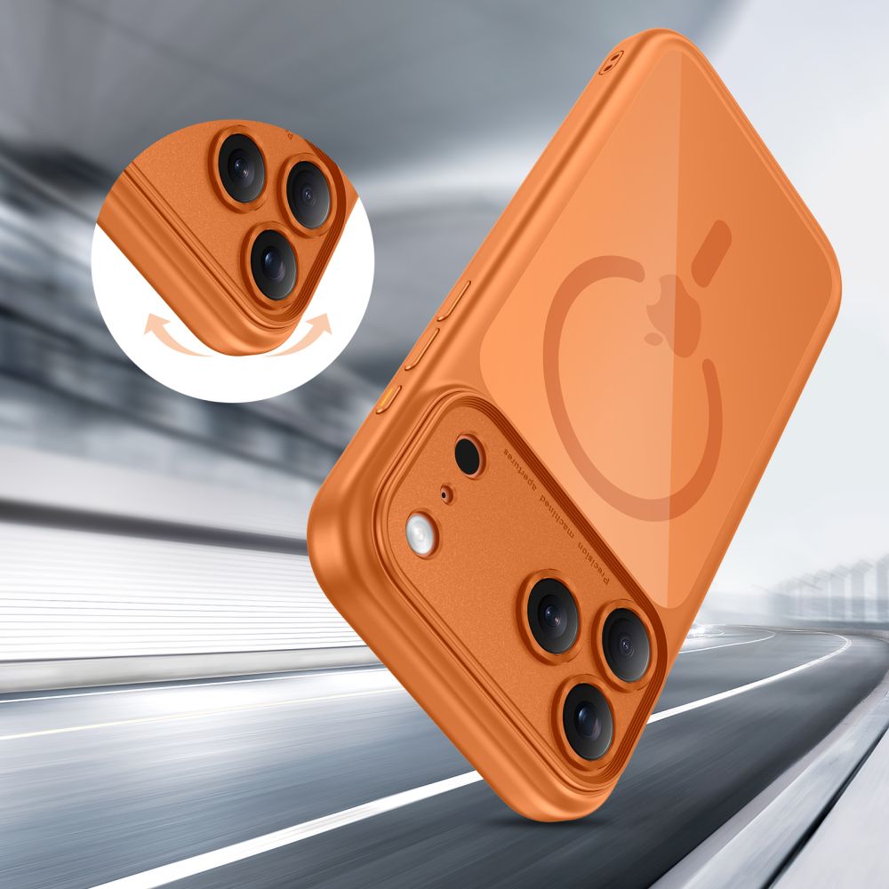 TECH-PROTECT MAGPEAK MAGSAFE CC IPHONE 17 PRO MAX COSMIC ORANGE/CLEAR - Image 4