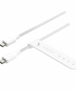 Mophie Charge Stream® Καλώδιο φόρτισης USB-C to USB-C (2 μέτρα – λευκό braided)