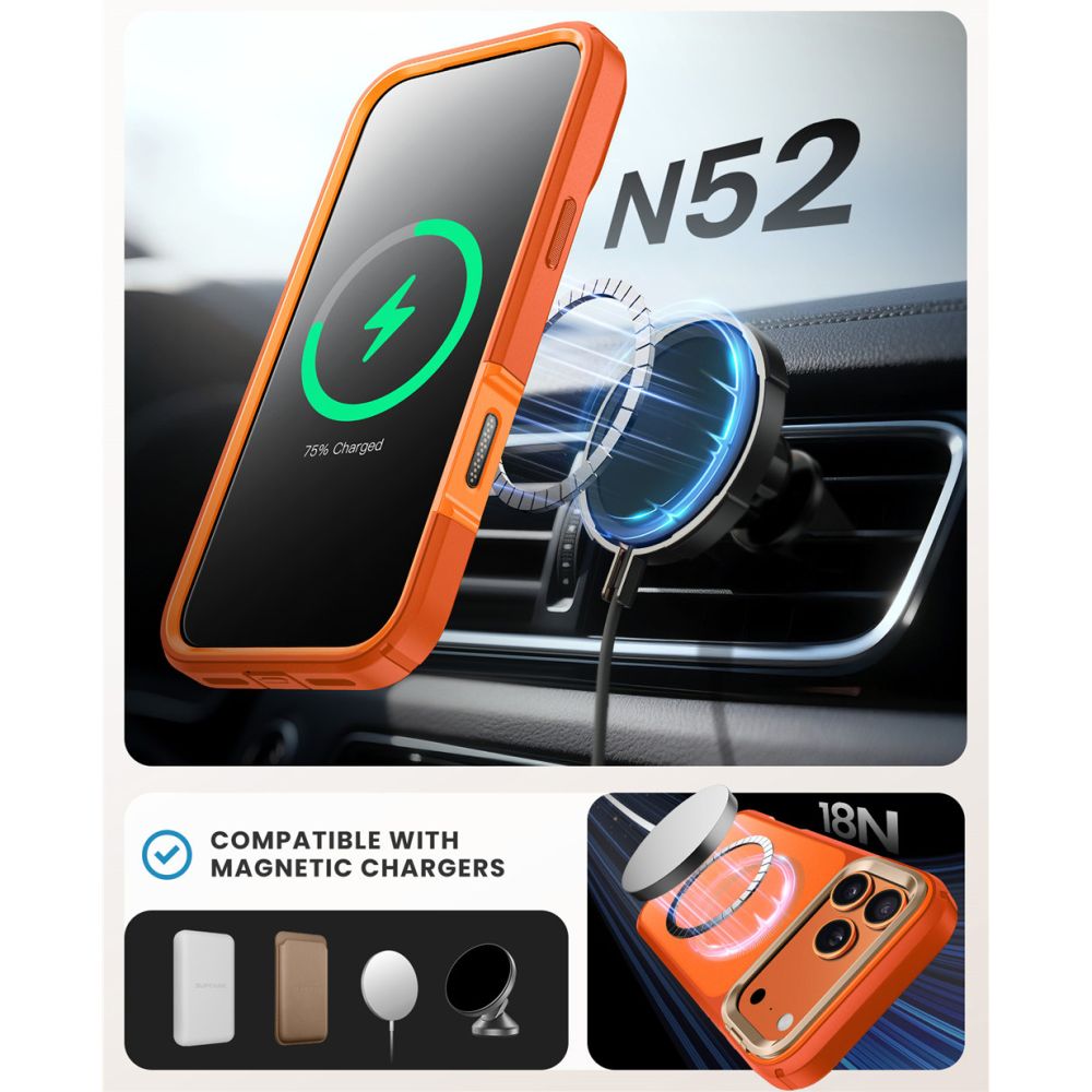 SUPCASE IBLSN ARES θήκη flip MagSafe iPhone 17 Pro Max κοραλλί (843439159822) - Image 4