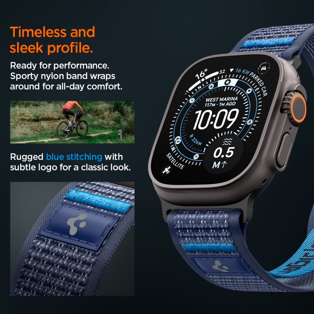 SPIGEN ATHLEX AIR 2 APPLE WATCH 8 / 9 / 10 / 11 / SE / ULTRA (44 / 45 / 46 / 49 MM) ACTIVE NAVY BLUE AMP10608 - Image 5