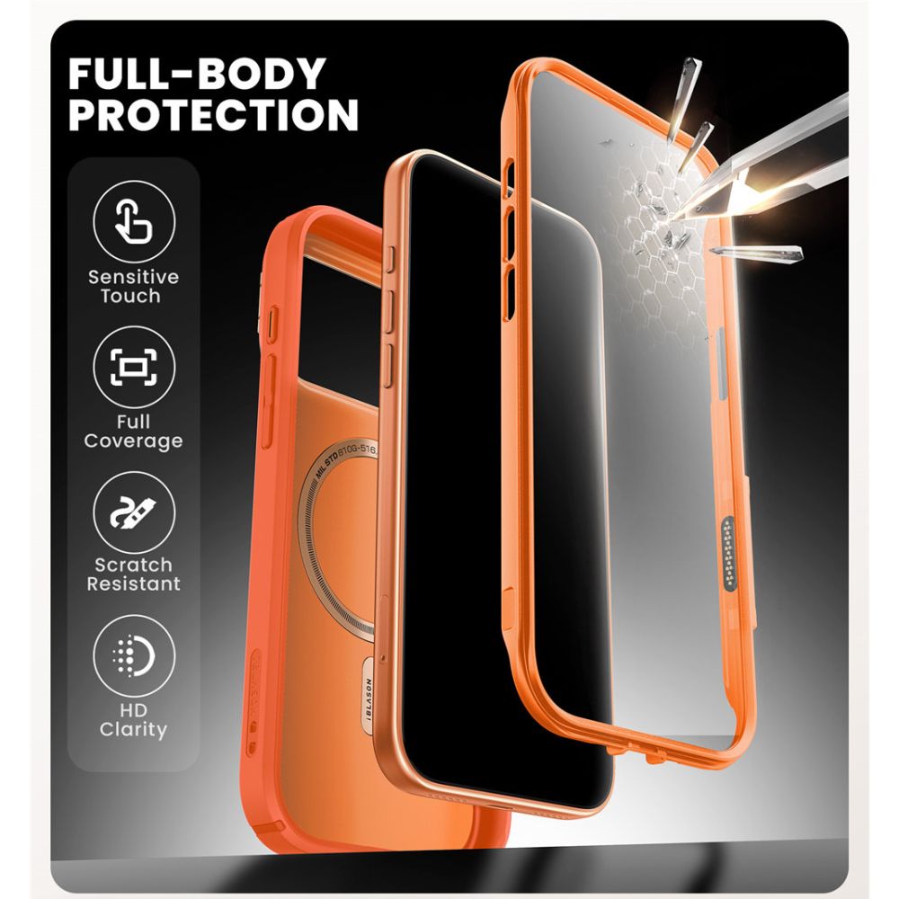 SUPCASE IBLSN ARES θήκη flip MagSafe iPhone 17 Pro Max κοραλλί (843439159822) - Image 2
