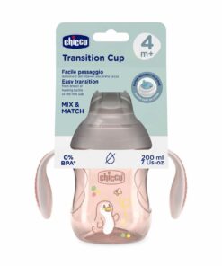 Chicco Κύπελλο Transition Natural Ροζ Για 4+ Μηνών