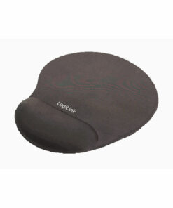Mousepad GEL LogiLink ID0027, με Στήριγμα Καρπού Μαύρο