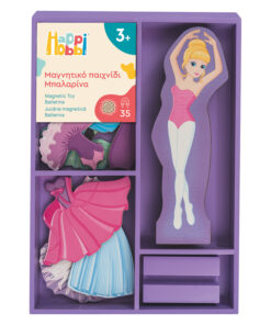 HappiHobbi Magnet Sweet Ballerina Dress-Up 35 Εκπαιδευτικοί Ξύλινοι Μαγνήτες Για 3+ Χρονών