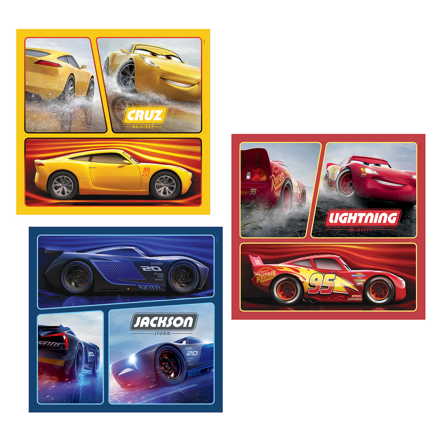 Clementoni Παιδικό Παζλ Super Color Disney Cars 3x48 τμχ - Image 2