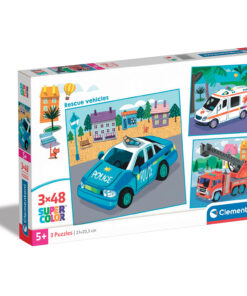 Clementoni Παιδικό Παζλ Super Color Rescue Vehicles 3x48 τμχ