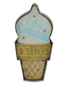 Forever - Retro Metal Sign LED Ice Cream - Μεταλλική Πινακίδα Φωτισμού σε σχήμα Παγωτό