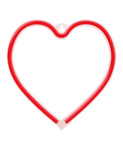Forever - Neon LED Light HEART red Bat + USB FLNE07 - Διακοσμητικό Φωτιστικό σε σχήμα καρδιάς