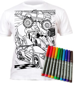 Splat Planet Πλενόμενο T-Shirt Ζωγραφικής "Cars" με Μαρκαδόρους (5-6 Ετών)