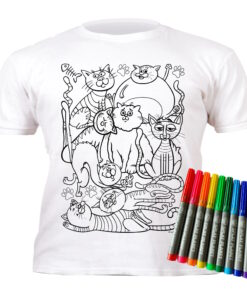Splat Planet Πλενόμενο T-Shirt Ζωγραφικής "Kitty Cats" με Μαρκαδόρους (7-8 Ετών)