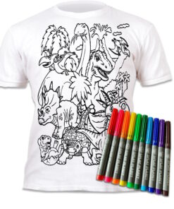 Splat Planet Πλενόμενο T-Shirt Ζωγραφικής "Dinosaurs" με Μαρκαδόρους (5-6 Ετών)