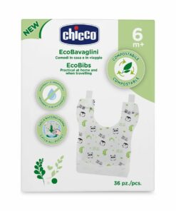 Chicco Σαλιάρα Μιας Χρήσης Βιοδιασπώμενη Ροζ Για 6+ Μηνών 36τμχ