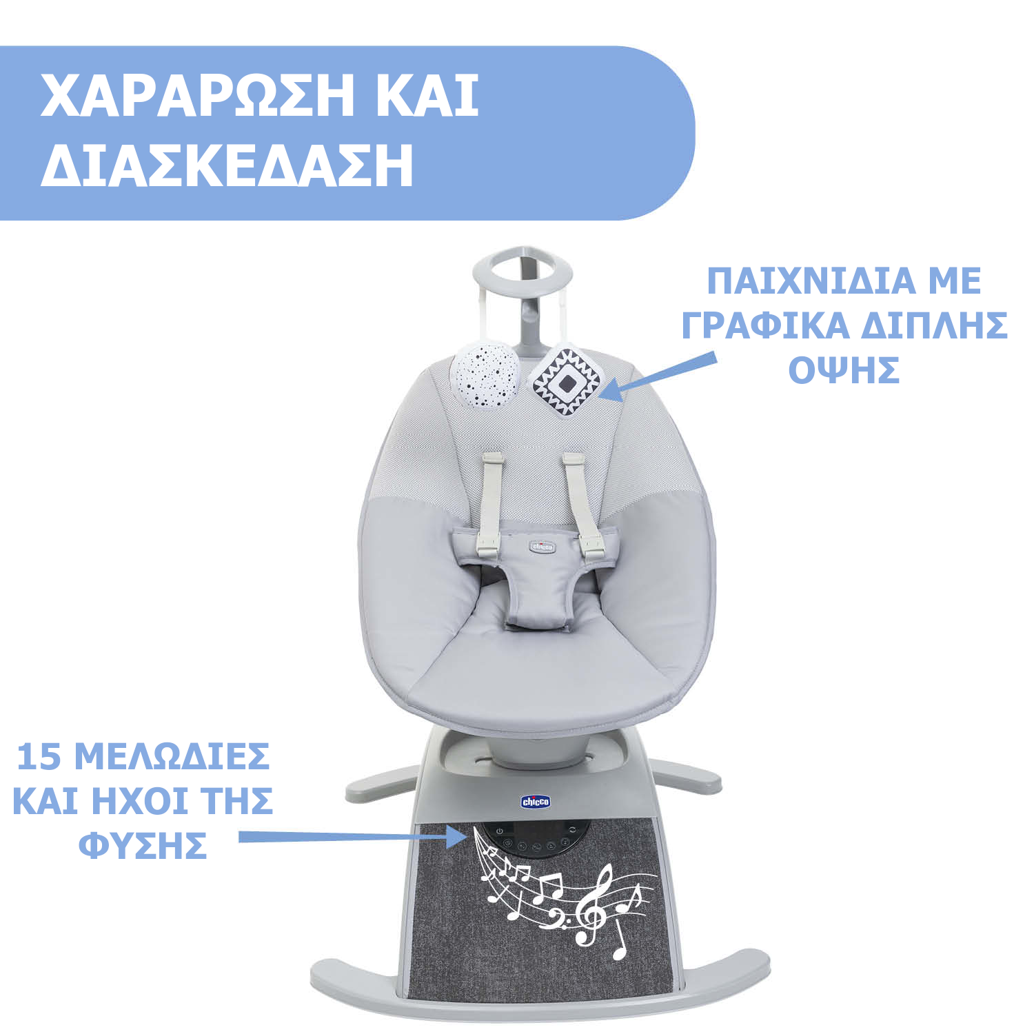 Chicco Relax Μωρού Comfy Wave Ηλεκτρικό 2 σε 1 για Παιδί έως 9kg - Image 3