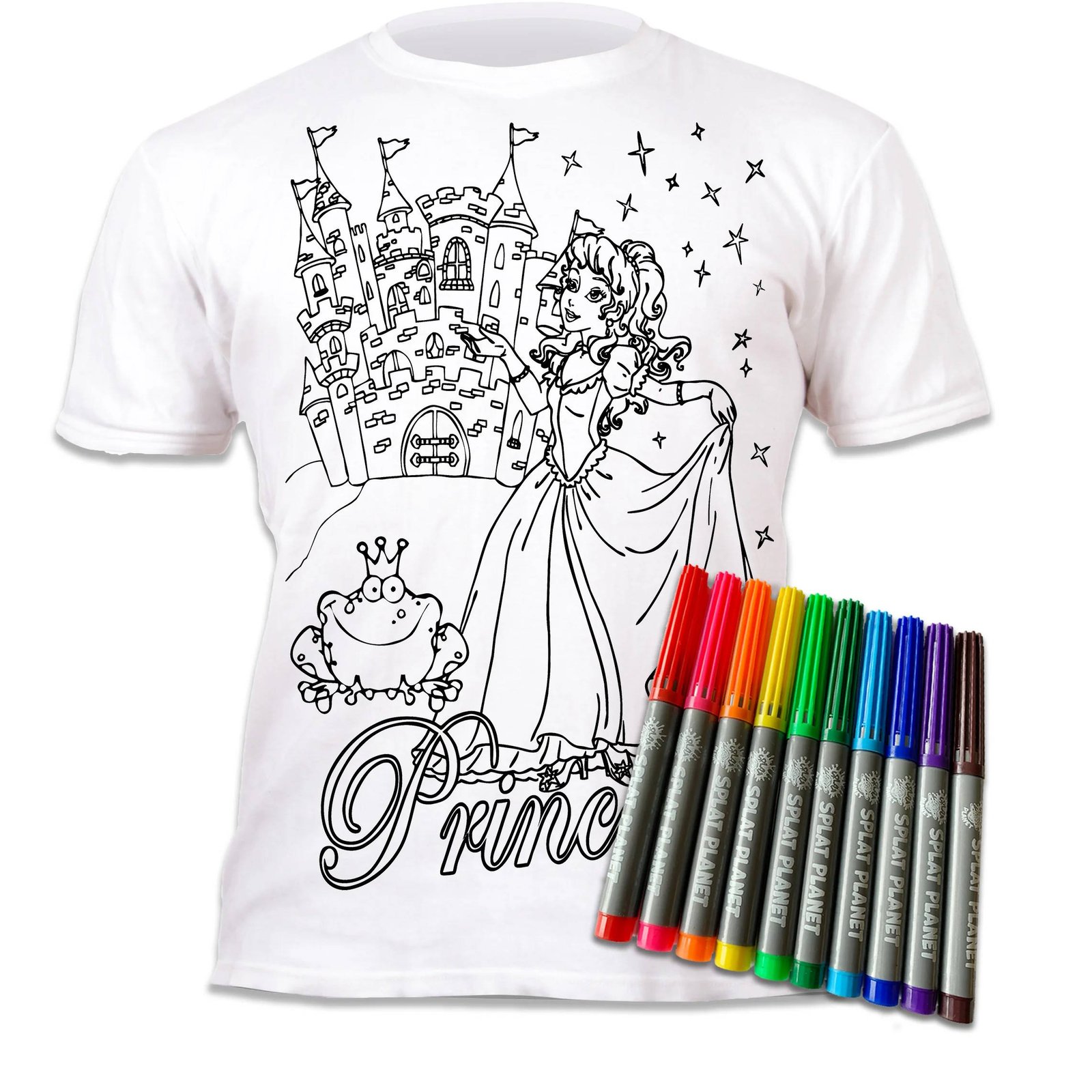 Splat Planet Πλενόμενο T-Shirt Ζωγραφικής "Princess" με Μαρκαδόρους (5-6 Ετών)