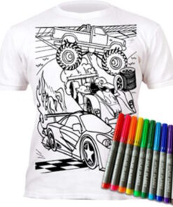 Splat Planet Πλενόμενο T-Shirt Ζωγραφικής "Cars" με Μαρκαδόρους (7-8 Ετών)