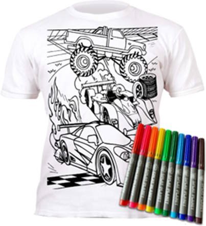 Splat Planet Πλενόμενο T-Shirt Ζωγραφικής "Cars" με Μαρκαδόρους (7-8 Ετών)