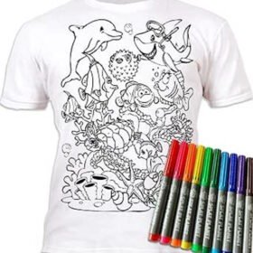 Splat Planet Πλενόμενο T-Shirt Ζωγραφικής "Sea life" με Μαρκαδόρους (7-8 Ετών)