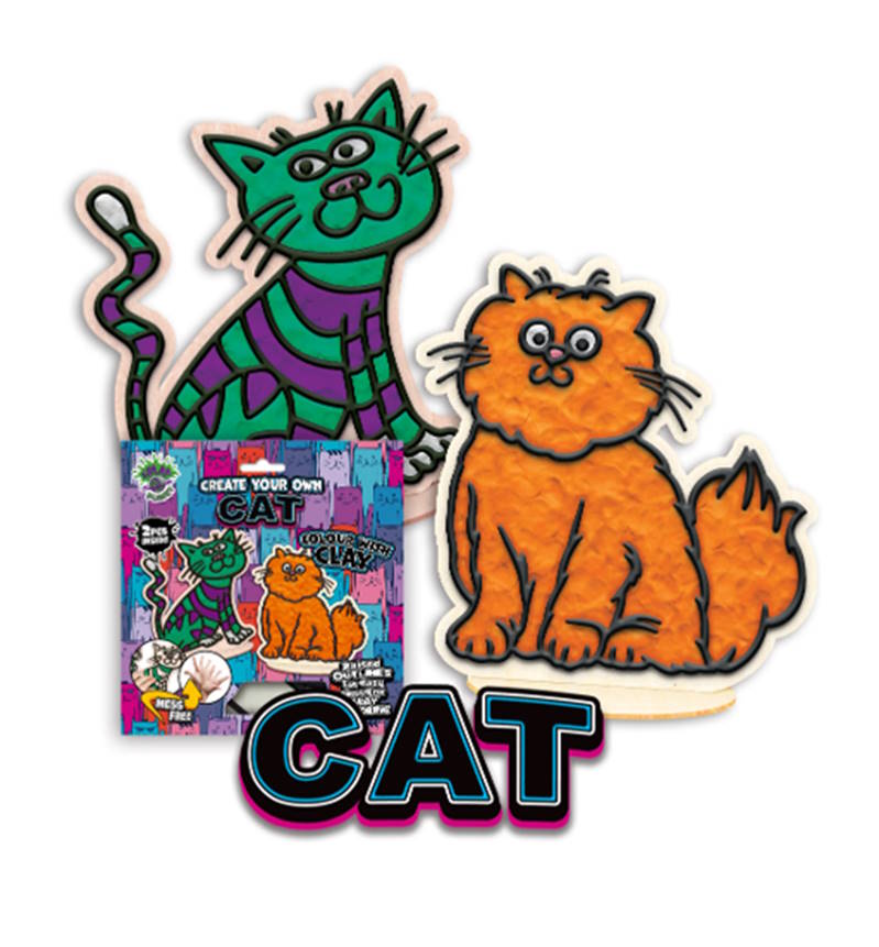 Splat Planet Mess-Free Σετ Χειροτεχνίας με Πηλό "Cats"
