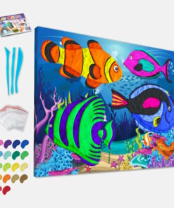 Splat Planet Σετ "Ζωγραφικής" με Πηλό "Sea Life" σε Καμβά 30x30cm