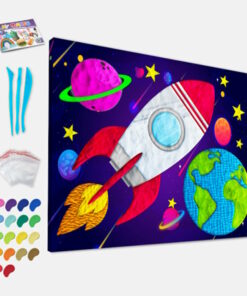 Splat Planet Σετ "Ζωγραφικής" με Πηλό "Space" σε Καμβά 40x30cm