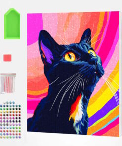 Splat Planet Σετ Diamond Painting "Black Cat" σε Καμβά με Τελάρο 30x40cm