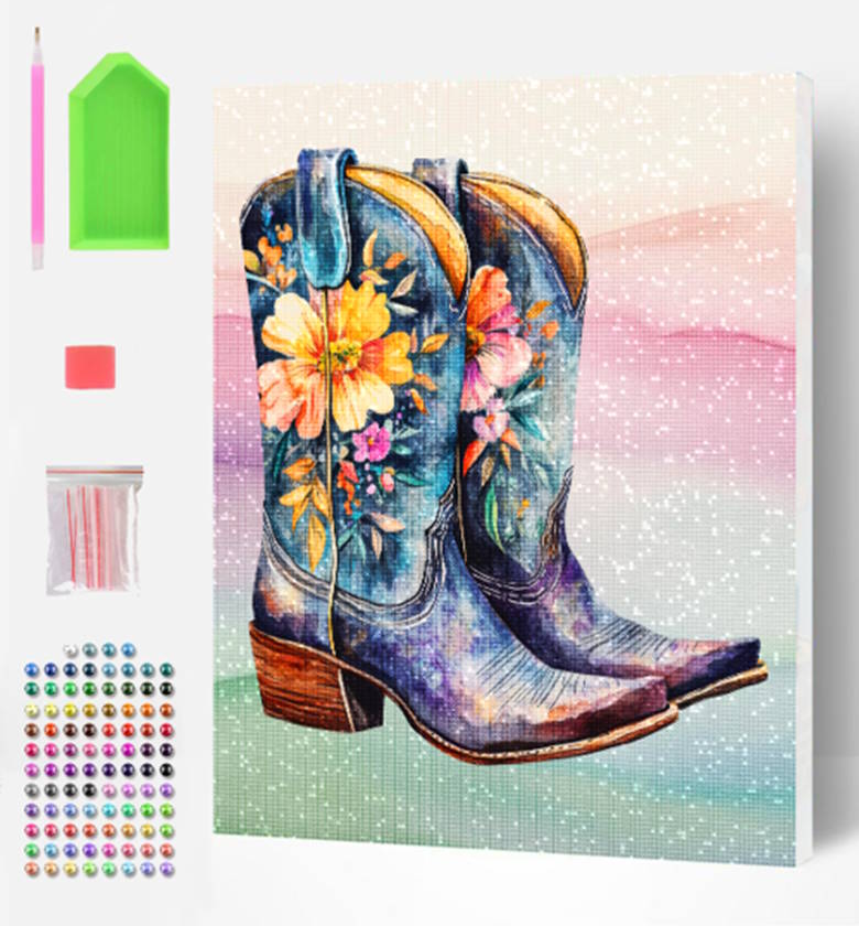 Splat Planet Σετ Diamond Painting "Bootiful Blooms" σε Καμβά με Τελάρο 30x40cm