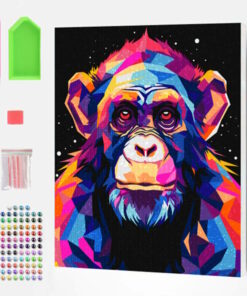 Splat Planet Σετ Diamond Painting "Chimpanzee" σε Καμβά με Τελάρο 30x40cm