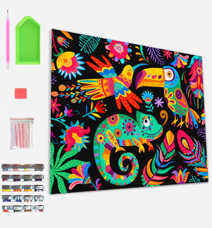 Splat Planet Σετ Diamond Painting "Fiesta Fiesta" σε Καμβά με Τελάρο 30x40cm