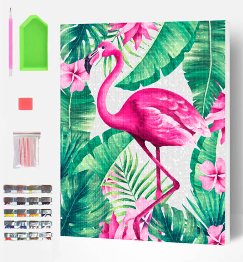 Splat Planet Σετ Diamond Painting "Flamingo" σε Καμβά με Τελάρο 30x40cm