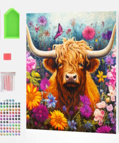 Splat Planet Σετ Diamond Painting "Highland Cow" σε Καμβά με Τελάρο 30x40cm