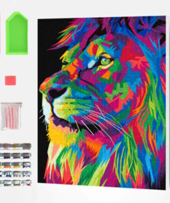 Splat Planet Σετ Diamond Painting "Lion" σε Καμβά με Τελάρο 30x40cm