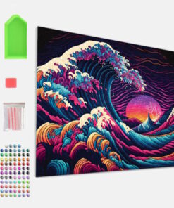 Splat Planet Σετ Diamond Painting "Great Wave" σε Καμβά με Τελάρο 30x40cm