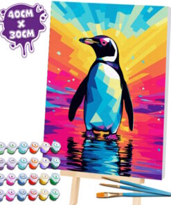 Splat Planet Σετ Ζωγραφικής με Αριθμούς "Penguin" σε Καμβά με Τελάρο 30x40cm