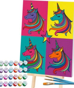 Splat Planet Σετ Ζωγραφικής με Αριθμούς "Unicorn Pop Art" σε Καμβά με Τελάρο 30x40cm
