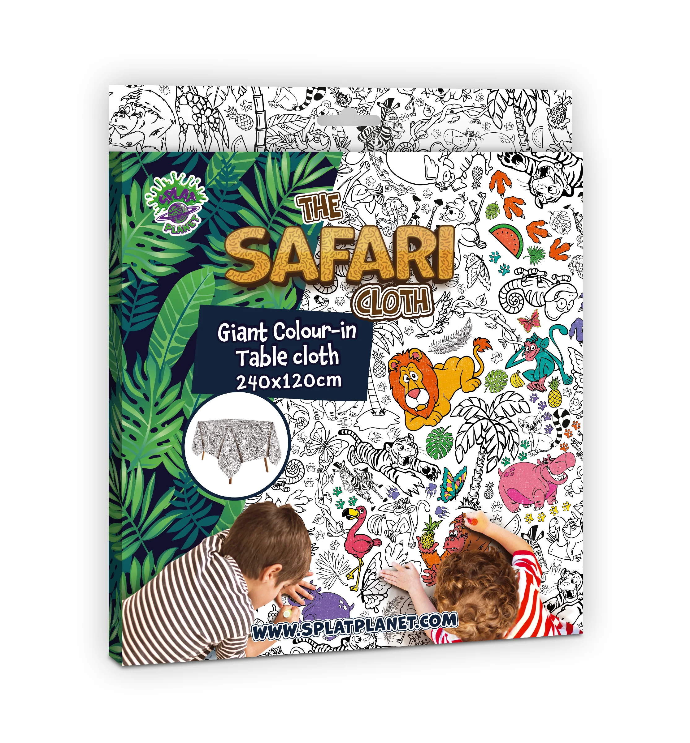 Splat Planet Γιγάντιο Τραπεζομάντηλο Ζωγραφικής “Safari” 240x120cm
