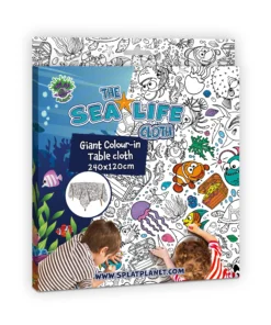 Splat Planet Γιγάντιο Τραπεζομάντηλο Ζωγραφικής “Sea Life” 240x120cm