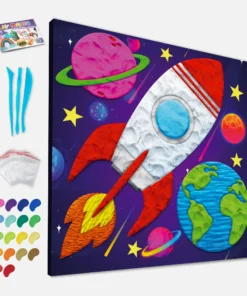 Splat Planet Σετ "Ζωγραφικής" με Πηλό "Space" σε Καμβά 30x30cm