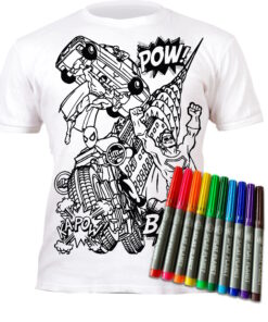 Splat Planet T-Shirt Ζωγραφικής "Super Heroes" με Μαρκαδόρους (7-8 Ετών)