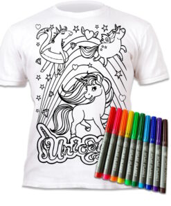 Splat Planet Πλενόμενο T-Shirt Ζωγραφικής "Unicorns" με Μαρκαδόρους (5-6 Ετών)