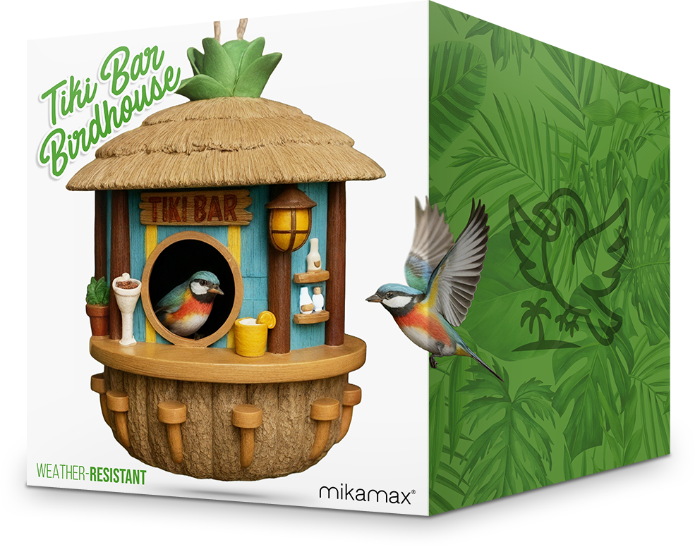 MikaMax – Tiki Bar Birdhouse – Εξωτική Φωλιά Πουλιών