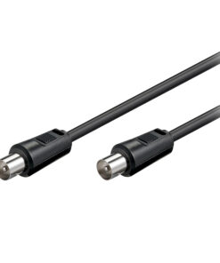 Καλώδιο IEC (Coax) αρσ. - IEC (Coax) αρσ., 1.50m σε μαύρο χρώμα. - GOOBAY 68146