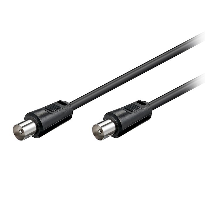 Καλώδιο IEC (Coax) αρσ. - IEC (Coax) αρσ., 1.50m σε μαύρο χρώμα. - GOOBAY 68146