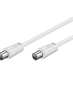 Καλώδιο IEC (Coax) αρσ. - IEC (Coax) αρσ., 1.50m σε λευκό χρώμα. - GOOBAY 68145