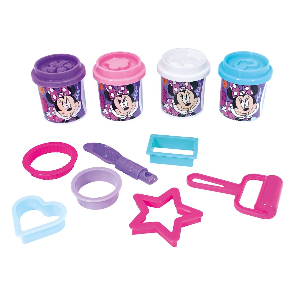 AS Πλαστελίνη Disney Minnie Κουβαδάκι Με 4 Βαζάκια - Καπάκια Καλουπάκια Και 8 Εργαλεία 200gr - Image 3